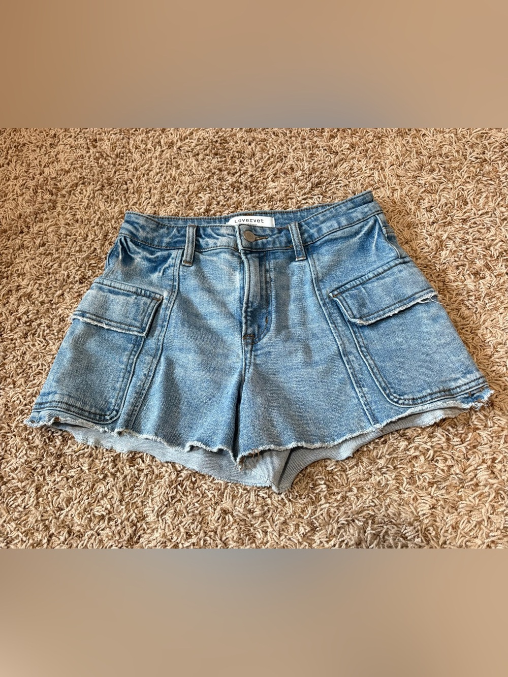 Lovervet Ibiza Boyfriend Cargo Shorts Denim women’s size XS